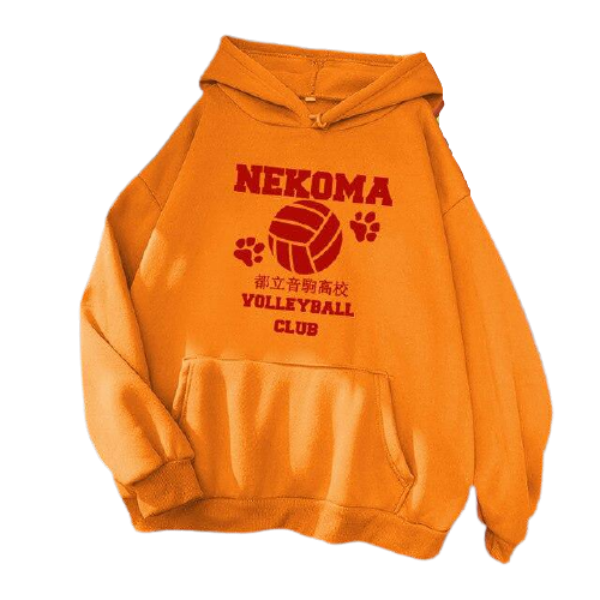 Hoodie Nekoma Club HS0911 Orange / S Official HAIKYU SHOP Merch